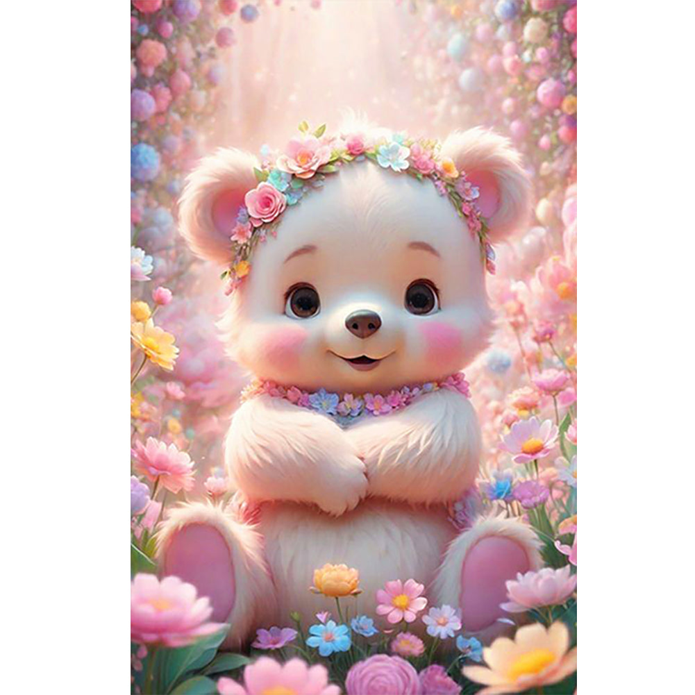 Diamond Painting - Full Round - Flower bear (40*60CM)