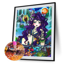 Load image into Gallery viewer, Diamond Painting - Full Round - Purple hair girl (40*50CM)
