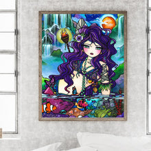 Load image into Gallery viewer, Diamond Painting - Full Round - Purple hair girl (40*50CM)
