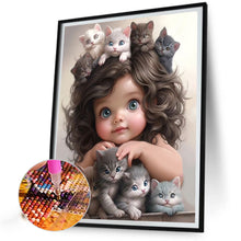 Load image into Gallery viewer, Diamond Painting - Full Round - sweet cool girl (40*50CM)
