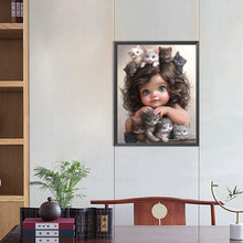Load image into Gallery viewer, Diamond Painting - Full Round - sweet cool girl (40*50CM)
