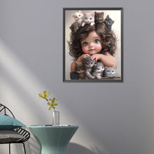 Load image into Gallery viewer, Diamond Painting - Full Round - sweet cool girl (40*50CM)

