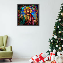Load image into Gallery viewer, Diamond Painting - Full Round - glass art jesus (40*40CM)
