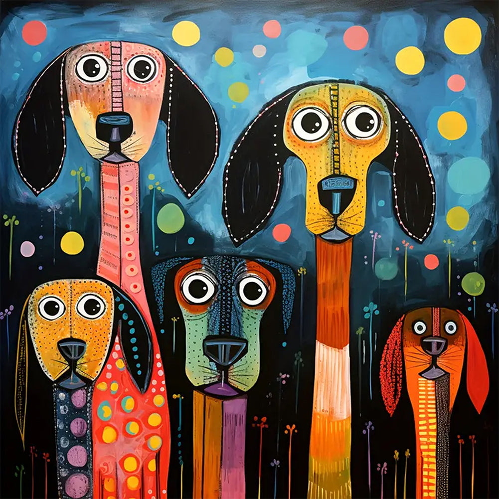 Diamond Painting - Full Round - color puppy (40*40CM)