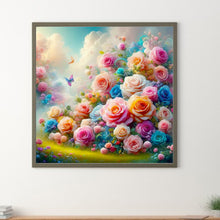 Load image into Gallery viewer, Diamond Painting - Full Round - Colorful flowers on the floating island (30*30CM)
