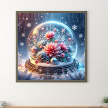 Load image into Gallery viewer, Diamond Painting - Full Round - Beautiful flowers in crystal ball (30*30CM)
