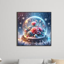 Load image into Gallery viewer, Diamond Painting - Full Round - Beautiful flowers in crystal ball (30*30CM)
