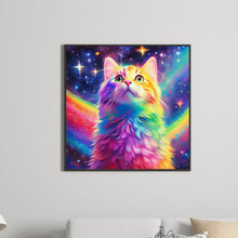 Load image into Gallery viewer, Diamond Painting - Full Round - rainbow cat (30*30CM)
