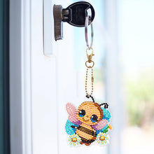 Load image into Gallery viewer, 6 Pcs Double Sided Special Shape Cute Bees Full Drill Diamond Painting Keychains
