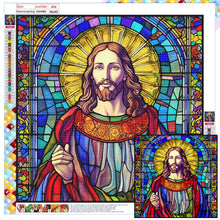 Load image into Gallery viewer, Diamond Painting - Full Square - glass art jesus (45*45CM)
