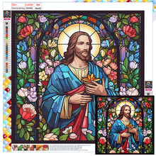 Load image into Gallery viewer, Diamond Painting - Full Square - glass art jesus (45*45CM)
