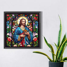 Load image into Gallery viewer, Diamond Painting - Full Square - glass art jesus (45*45CM)
