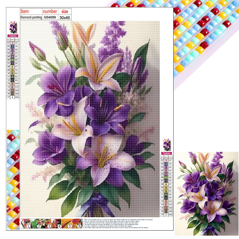 Diamond Painting - Full Square - purple lily (30*40CM)