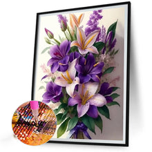Load image into Gallery viewer, Diamond Painting - Full Square - purple lily (30*40CM)
