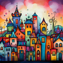 Load image into Gallery viewer, Diamond Painting - Full Square - Color cartoon houses (45*45CM)
