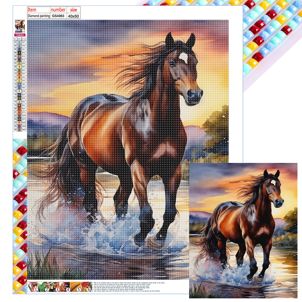 Diamond Painting - Full Square - horse (40*50CM)