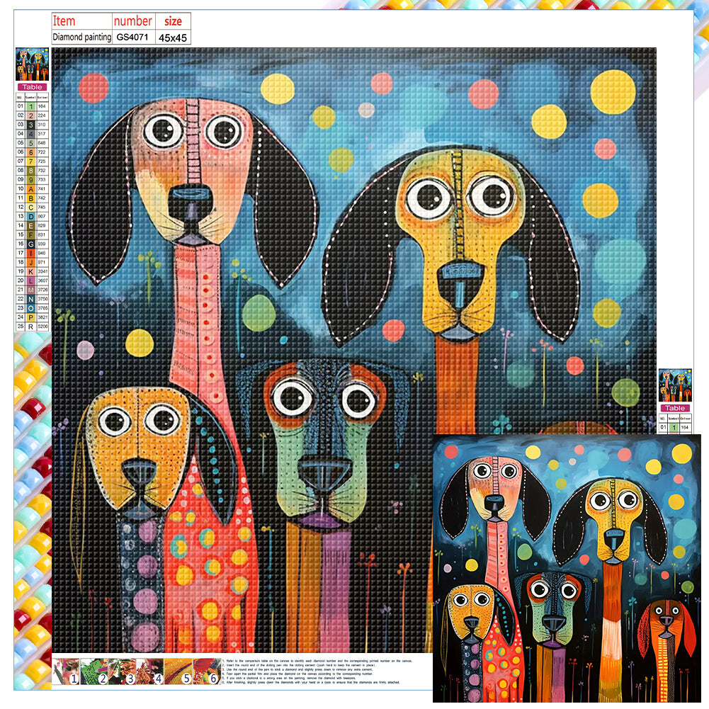 Diamond Painting - Full Square - puppy (45*45CM)