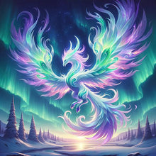 Load image into Gallery viewer, Diamond Painting - Full Round - Phoenix under the aurora (30*30CM)
