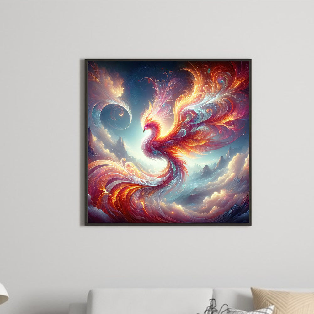 Diamond Painting - Full Round - Phoenix on the clouds (30*30CM)