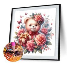 Load image into Gallery viewer, Diamond Painting - Full Round - flower bear (30*30CM)

