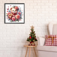 Load image into Gallery viewer, Diamond Painting - Full Round - flower bear (30*30CM)
