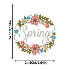 Load image into Gallery viewer, Acrylic Single-Sided Diamond Art Hanging Pendant for Home Decor (Spring Wreath)
