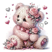 Load image into Gallery viewer, Diamond Painting - Partial Special Shaped - Heart and furry bear (30*30CM)
