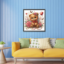 Load image into Gallery viewer, Diamond Painting - Partial Special Shaped - Rose and Elf Bear (30*30CM)

