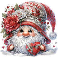 Load image into Gallery viewer, Diamond Painting - Partial Special Shaped - Pretty flower hat gnome (30*30CM)
