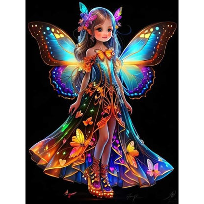 Diamond Painting - Full Round - little butterfly fairy (30*40CM)
