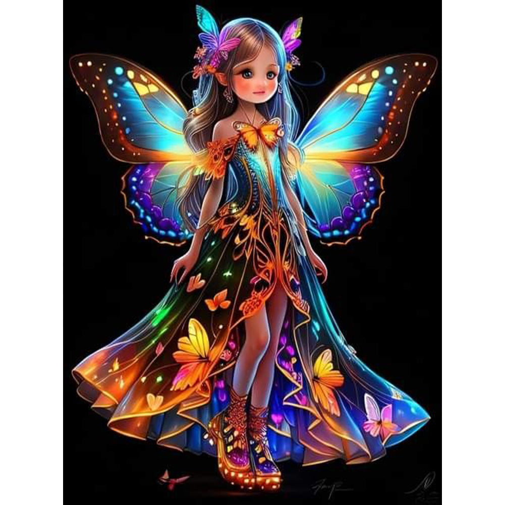 Diamond Painting - Full Round - little butterfly fairy (30*40CM)