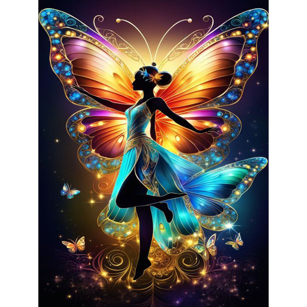 Diamond Painting - Full Round - butterfly fairy (30*40CM)