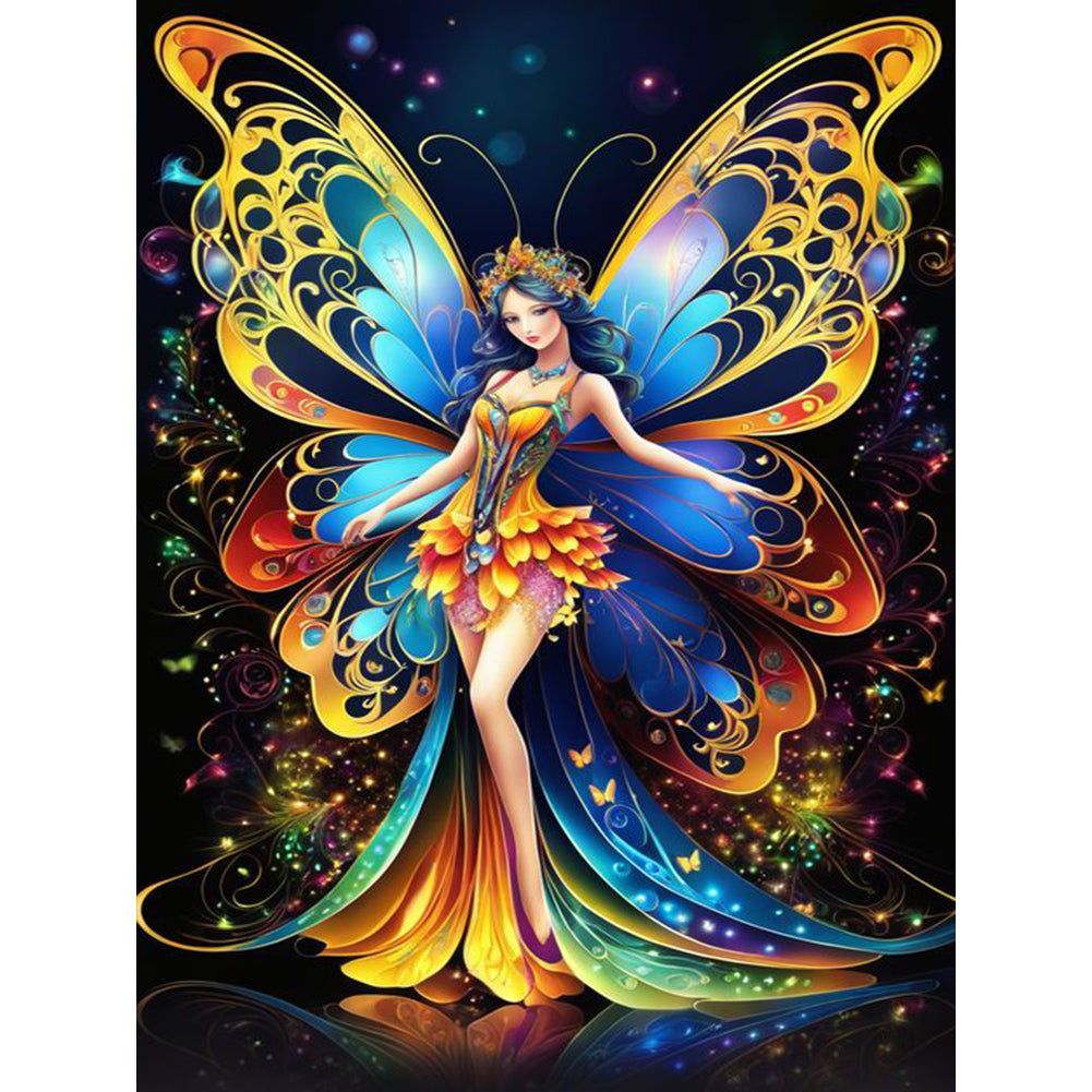 Diamond Painting - Full Round - butterfly fairy (30*40CM)