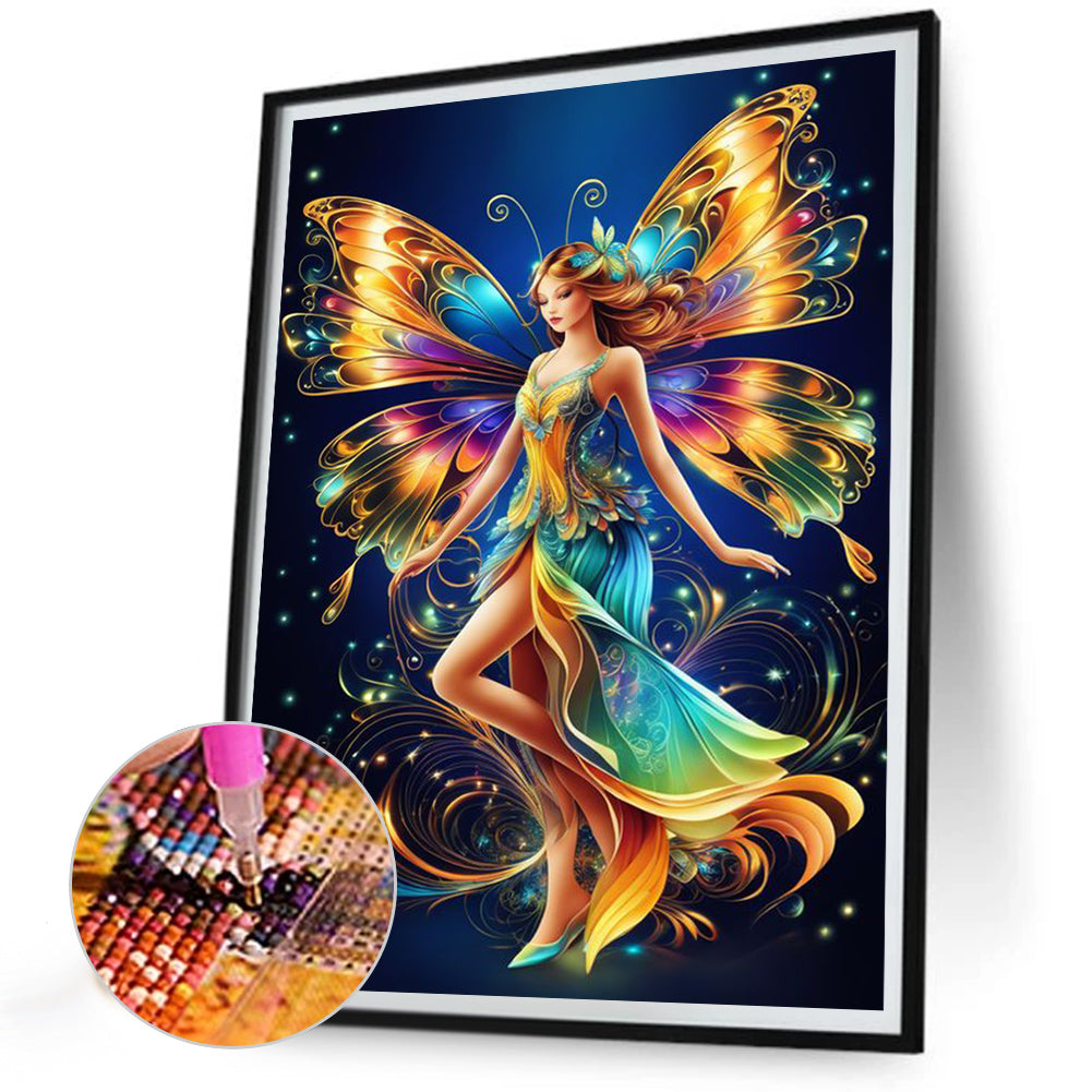 Diamond Painting - Full Round - butterfly fairy (30*40CM)