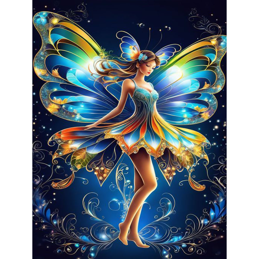 Diamond Painting - Full Round - butterfly fairy (30*40CM)