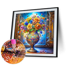 Load image into Gallery viewer, Diamond Painting - Full Round - flowers and vase (40*40CM)
