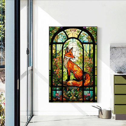 Diamond Painting - Full Round - glass art fox (40*60CM)