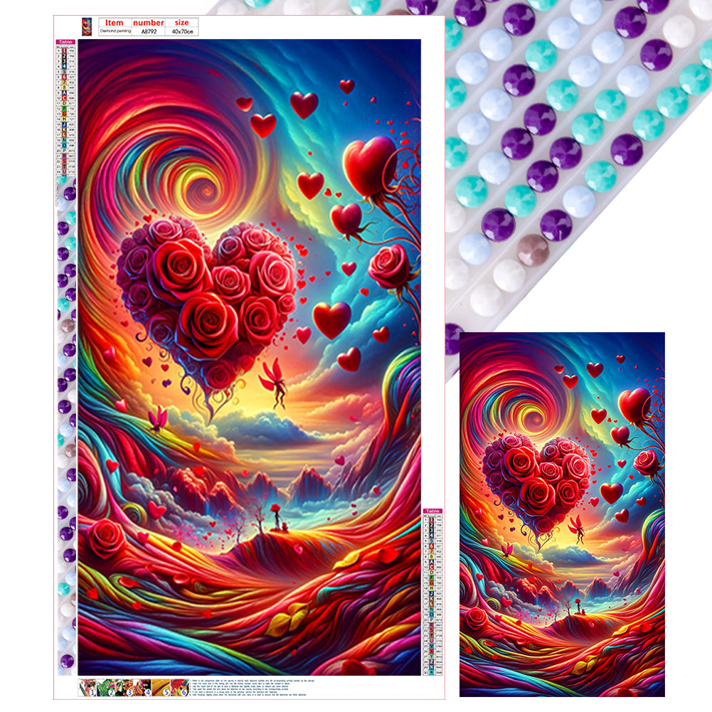 Diamond Painting - Full Round - dreamy clouds rose love (40*70CM)