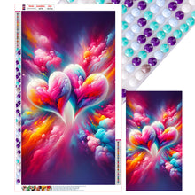 Load image into Gallery viewer, Diamond Painting - Full Round - Two hearts in dreamy clouds (40*70CM)
