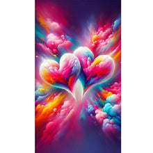 Load image into Gallery viewer, Diamond Painting - Full Round - Two hearts in dreamy clouds (40*70CM)
