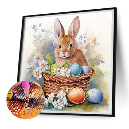 Diamond Painting - Partial Special Shaped - easter egg bunny (30*30CM)