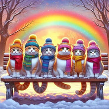 Load image into Gallery viewer, Diamond Painting - Full Round - rainbow cat (30*30CM)
