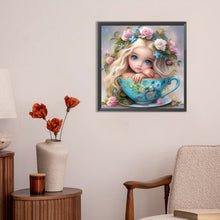Load image into Gallery viewer, Diamond Painting - Full Round - teacup girl (30*30CM)
