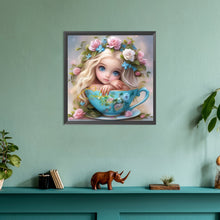 Load image into Gallery viewer, Diamond Painting - Full Round - teacup girl (30*30CM)
