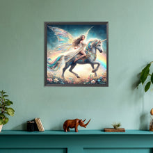 Load image into Gallery viewer, Diamond Painting - Full Round - Unicorn and girl (30*30CM)
