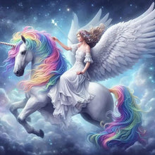 Load image into Gallery viewer, Diamond Painting - Full Round - Unicorn and girl (30*30CM)
