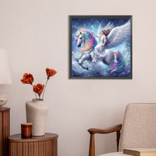 Load image into Gallery viewer, Diamond Painting - Full Round - Unicorn and girl (30*30CM)
