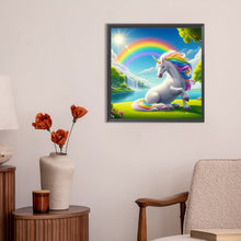 Load image into Gallery viewer, Diamond Painting - Full Round - garden unicorn (30*30CM)
