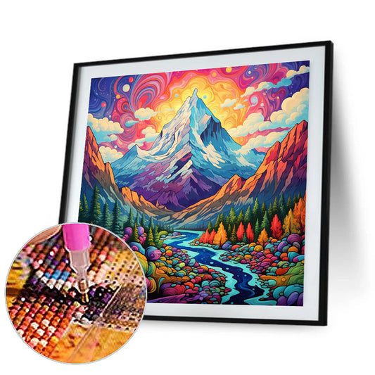 Diamond Painting - Full Round - Fantasy world¡¤quiet mountains and rivers (30*30CM)