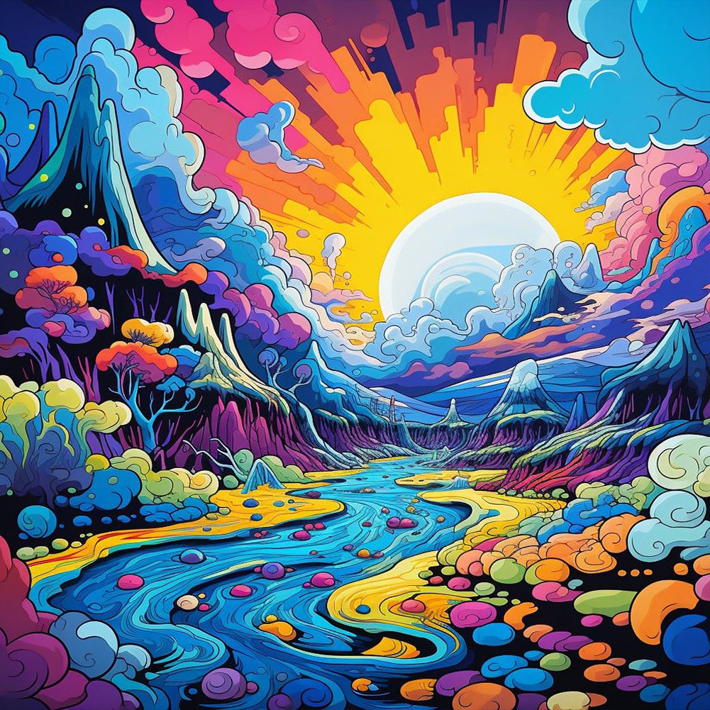 Diamond Painting - Full Round - Fantasy World¡¤Sun Vitality (30*30CM)